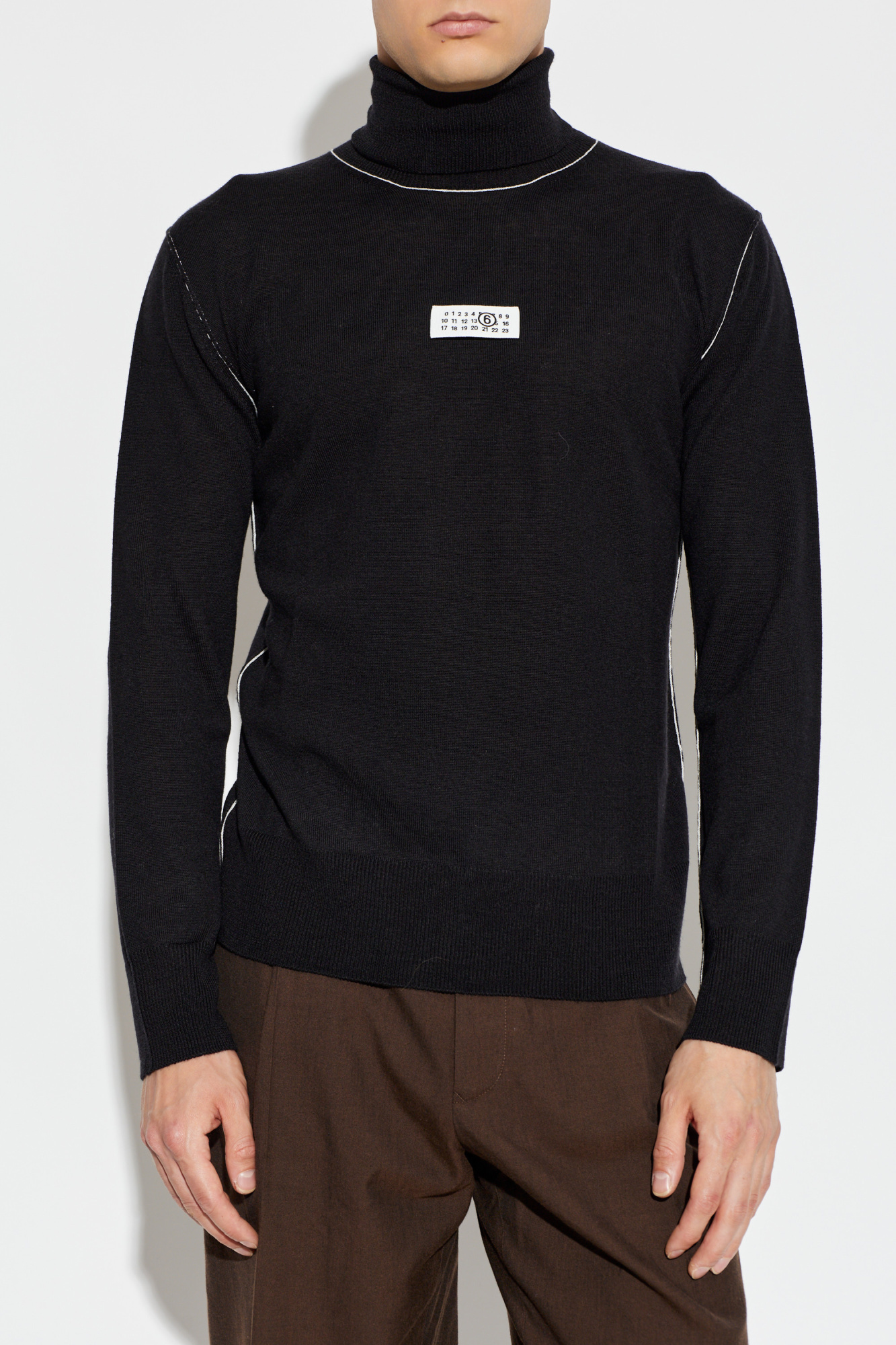 MM6 Maison Margiela Turtleneck with contrasting stitching | Men's